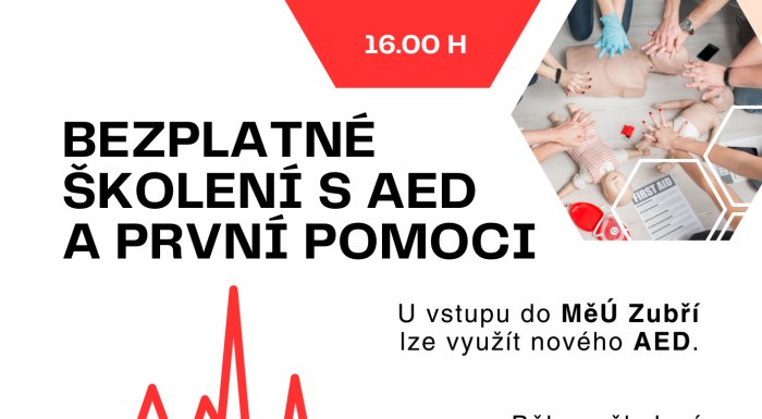 Bezplatné školení AED a první pomoci