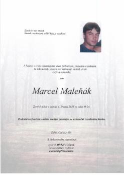 Smuteční oznámení Marcel Maleňák