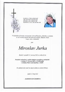 Smuteční oznámení Miroslav Jurka