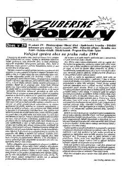 Zuberské noviny 1994 Leden