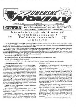 Zuberské noviny 1994 Srpen