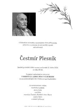 Smuteční oznámení Čestmír Plesník