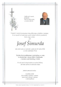 Smuteční oznámení Josef Šimurda