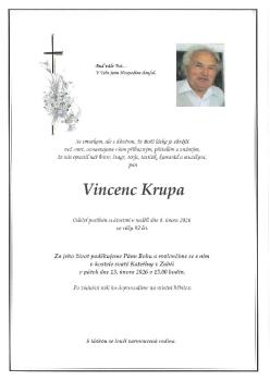 Smuteční oznámení Vincenc Krupa