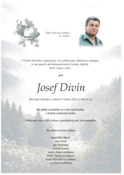 Smuteční oznámení Josef Divín